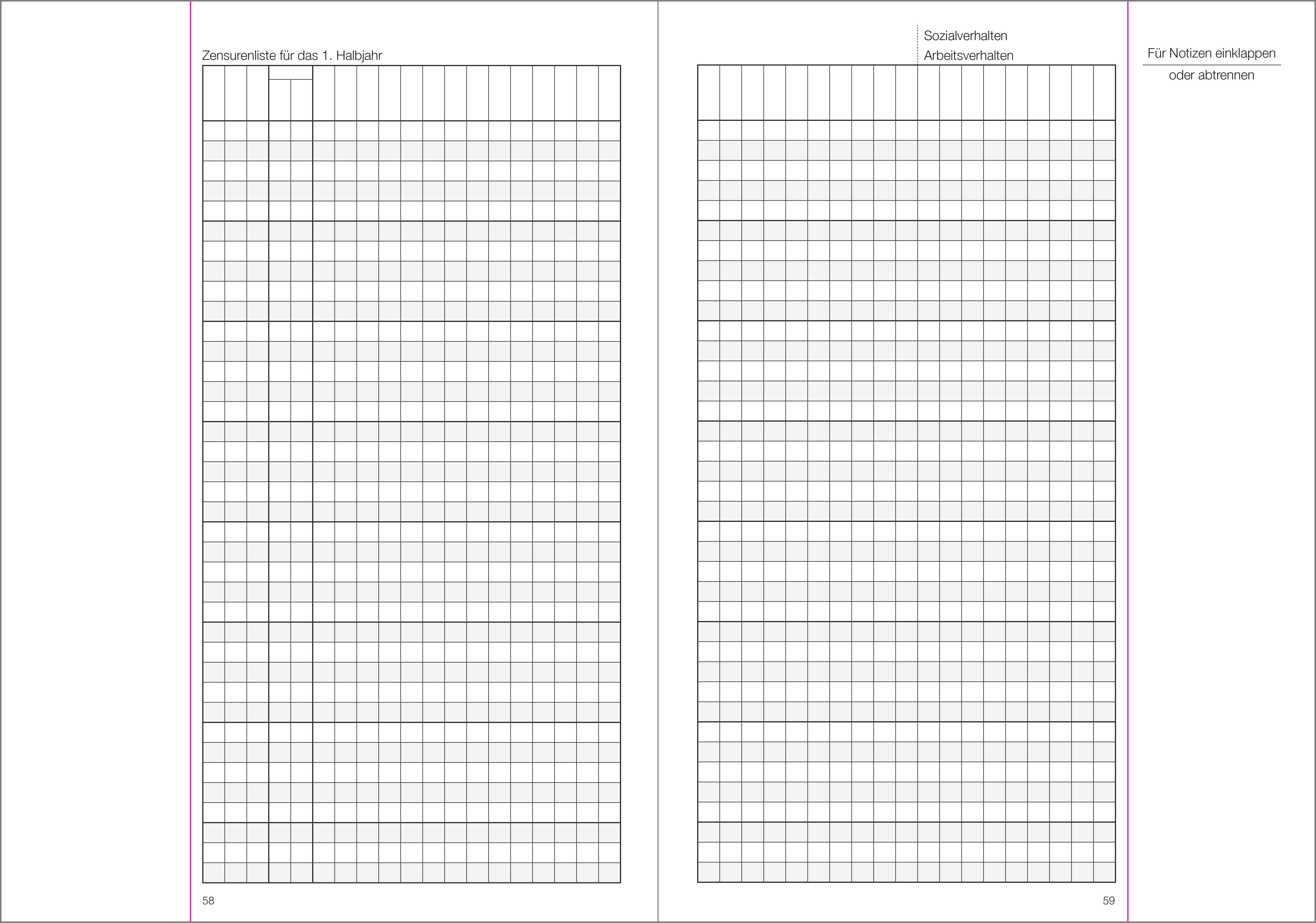 Schülerdaten neutral Klassenbuch Teil A 2026/2027
