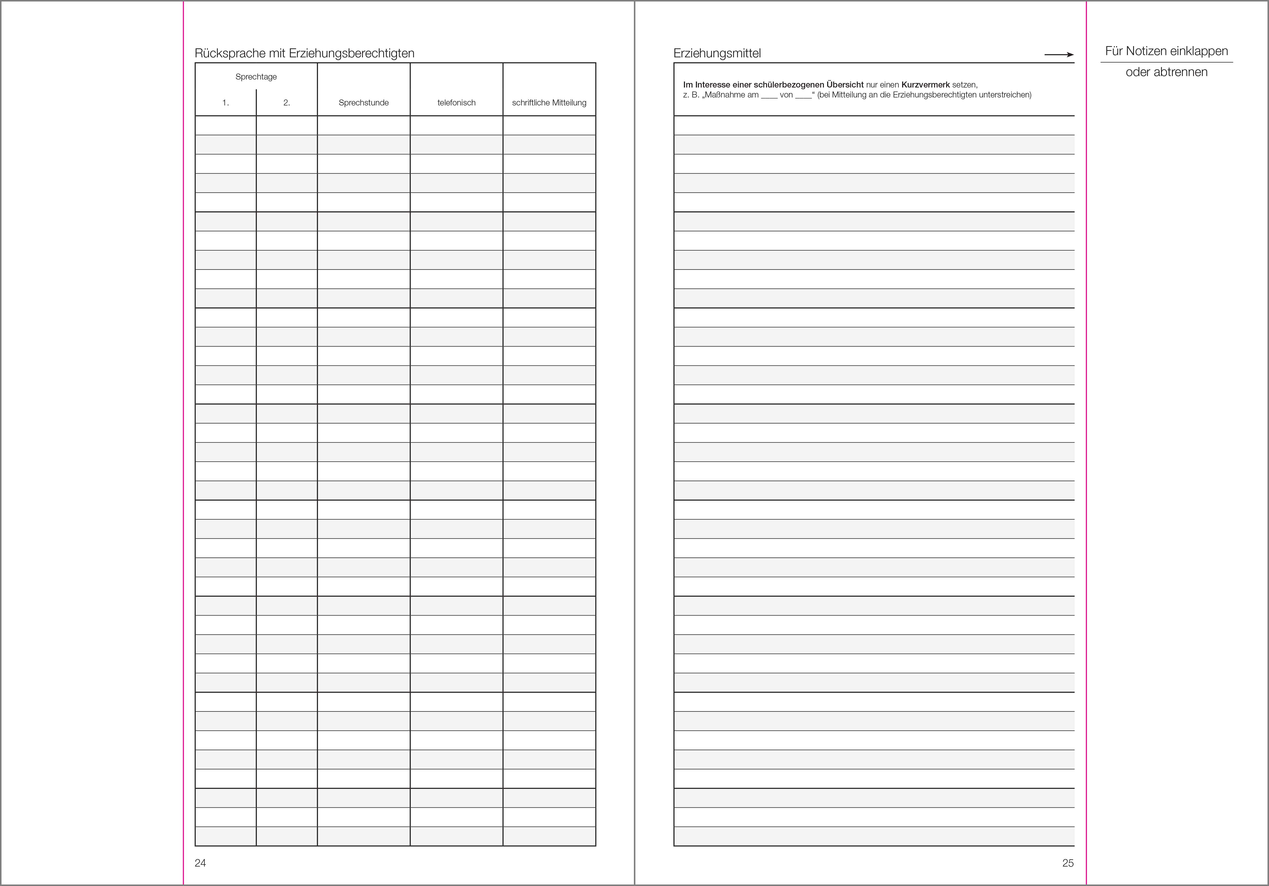Schülerdaten neutral Klassenbuch Teil A 2026/2027
