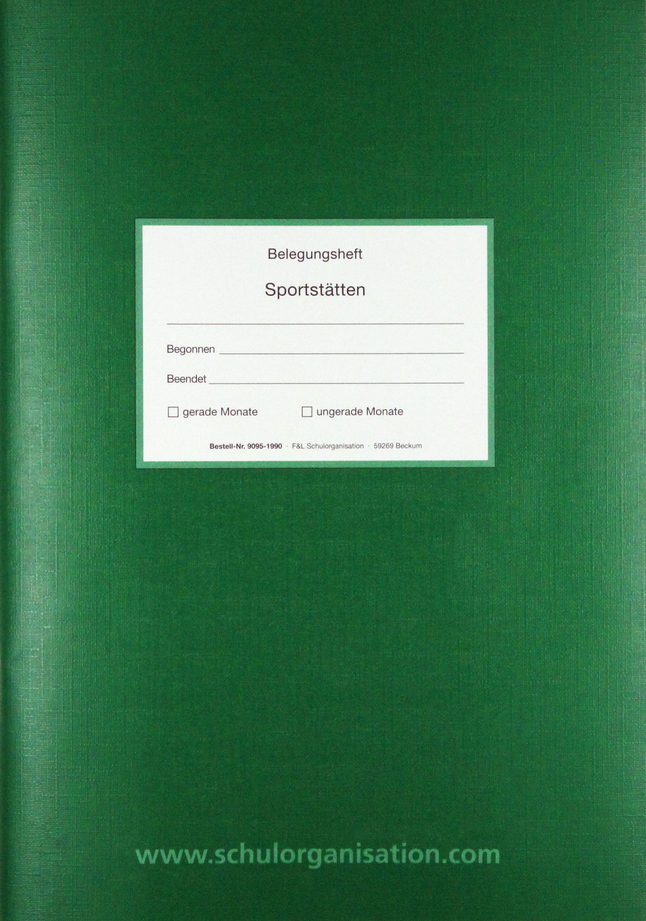 Belegungsheft Nachweis Hausmeister Sportstätten