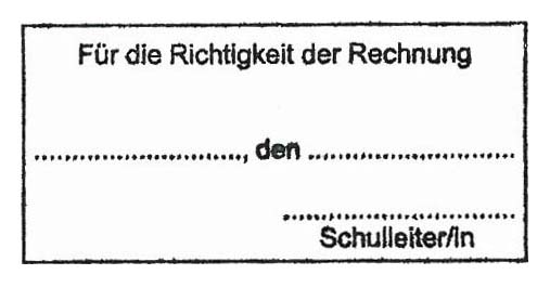Stempel Richtigkeit der Rechnung