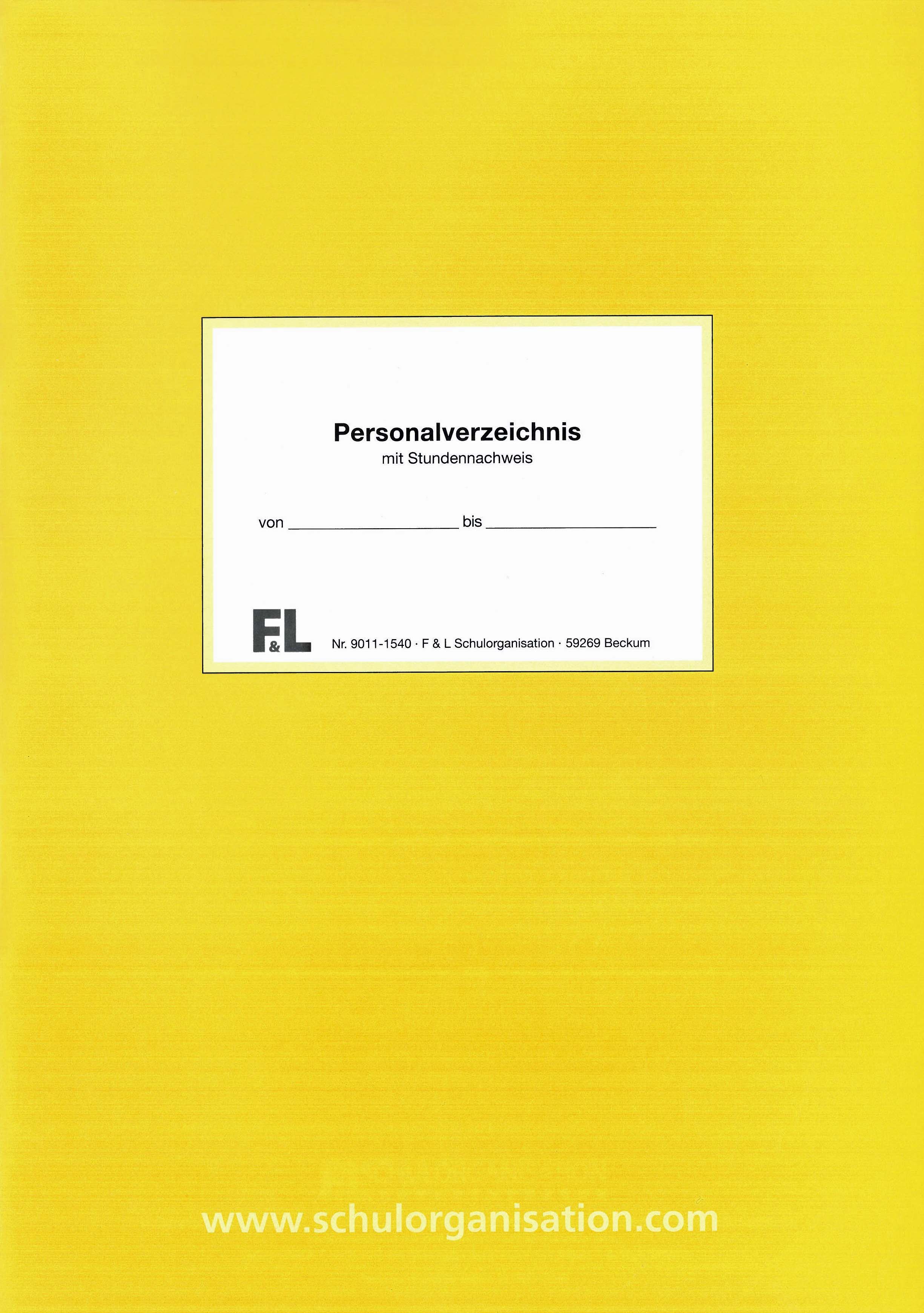 Personalverzeichnis Stundennachweis