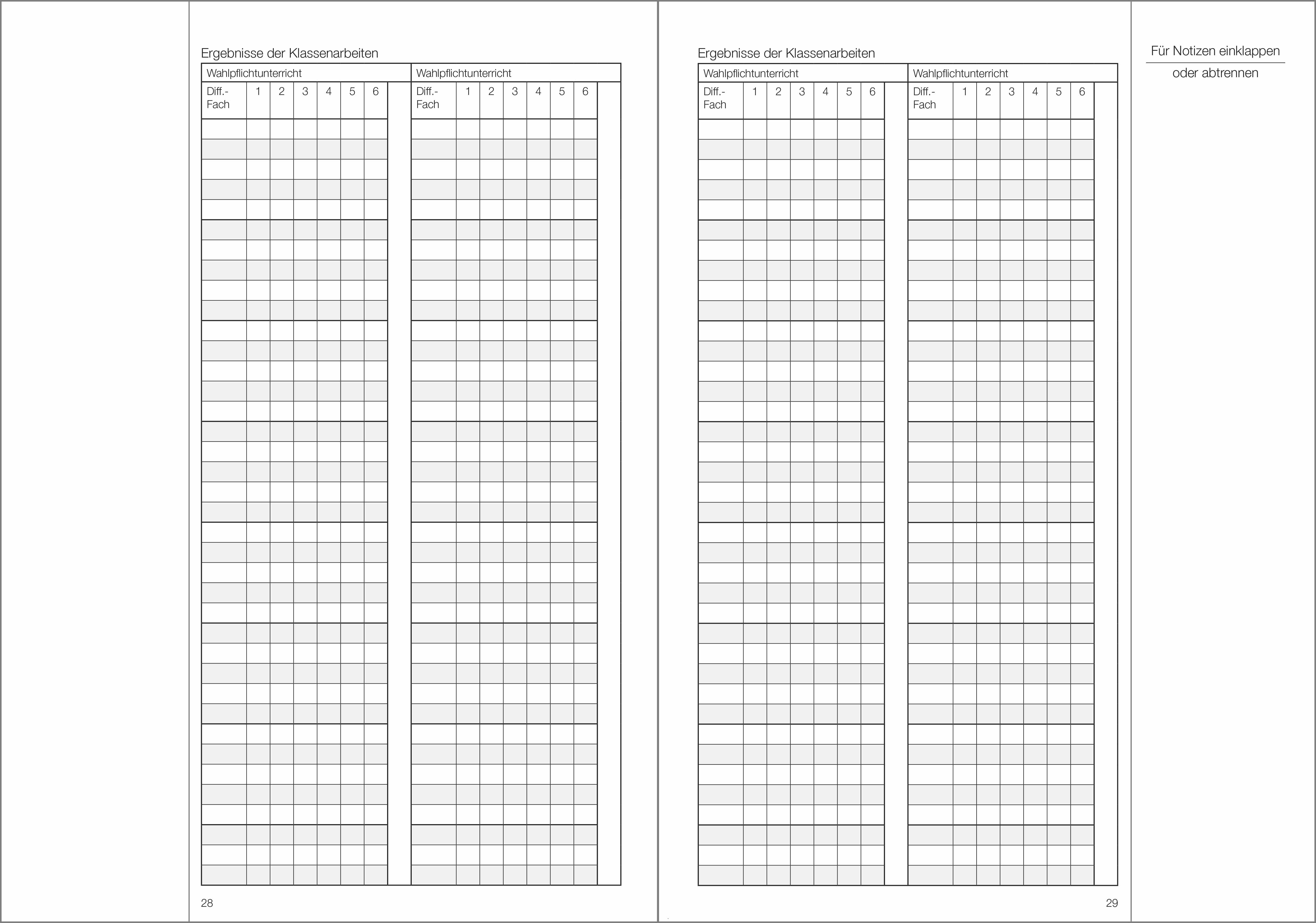 Schülerdaten Realschule Klassenbuch Teil A 2026/2027