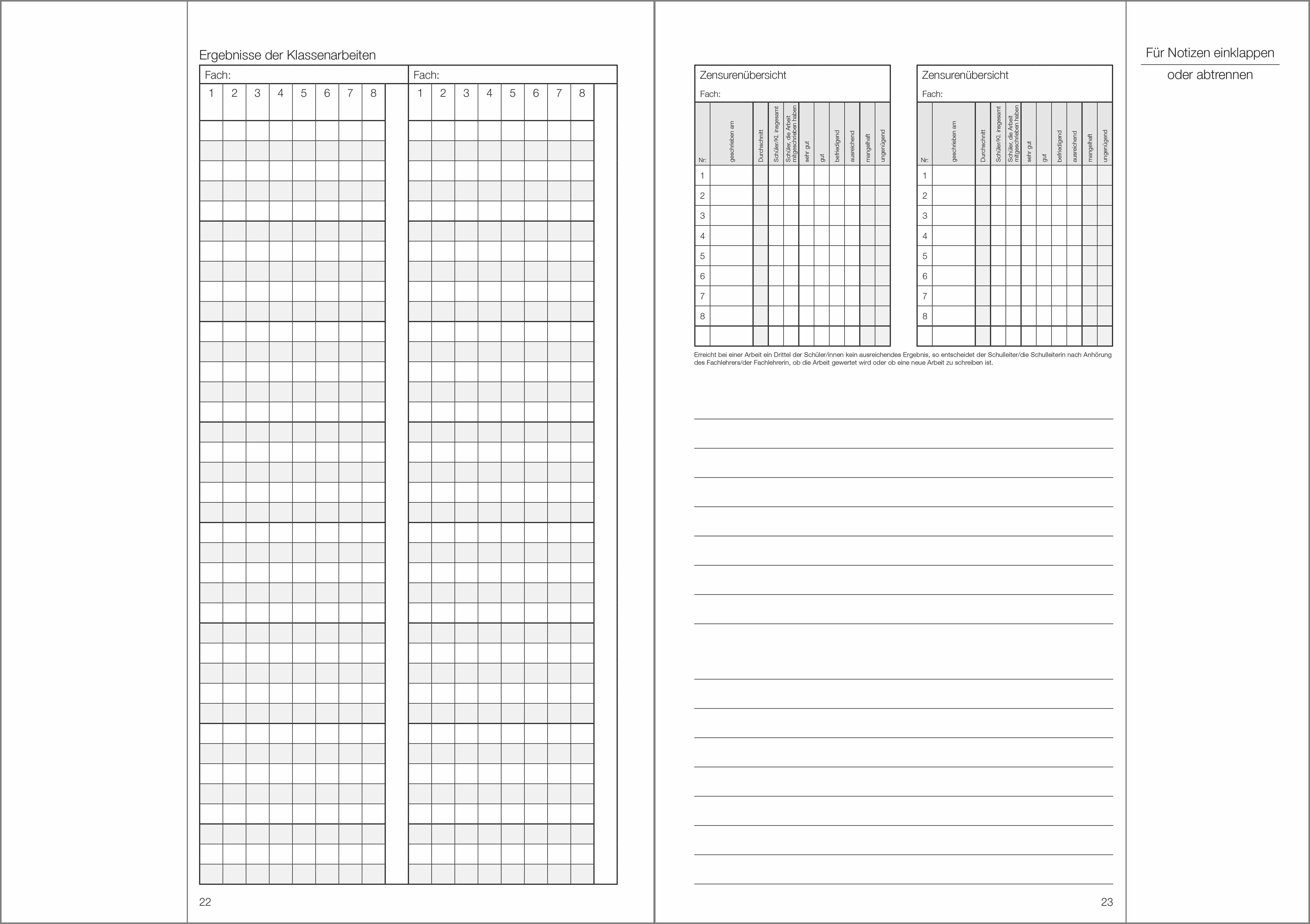 Schülerdaten Realschule Klassenbuch Teil A 2026/2027