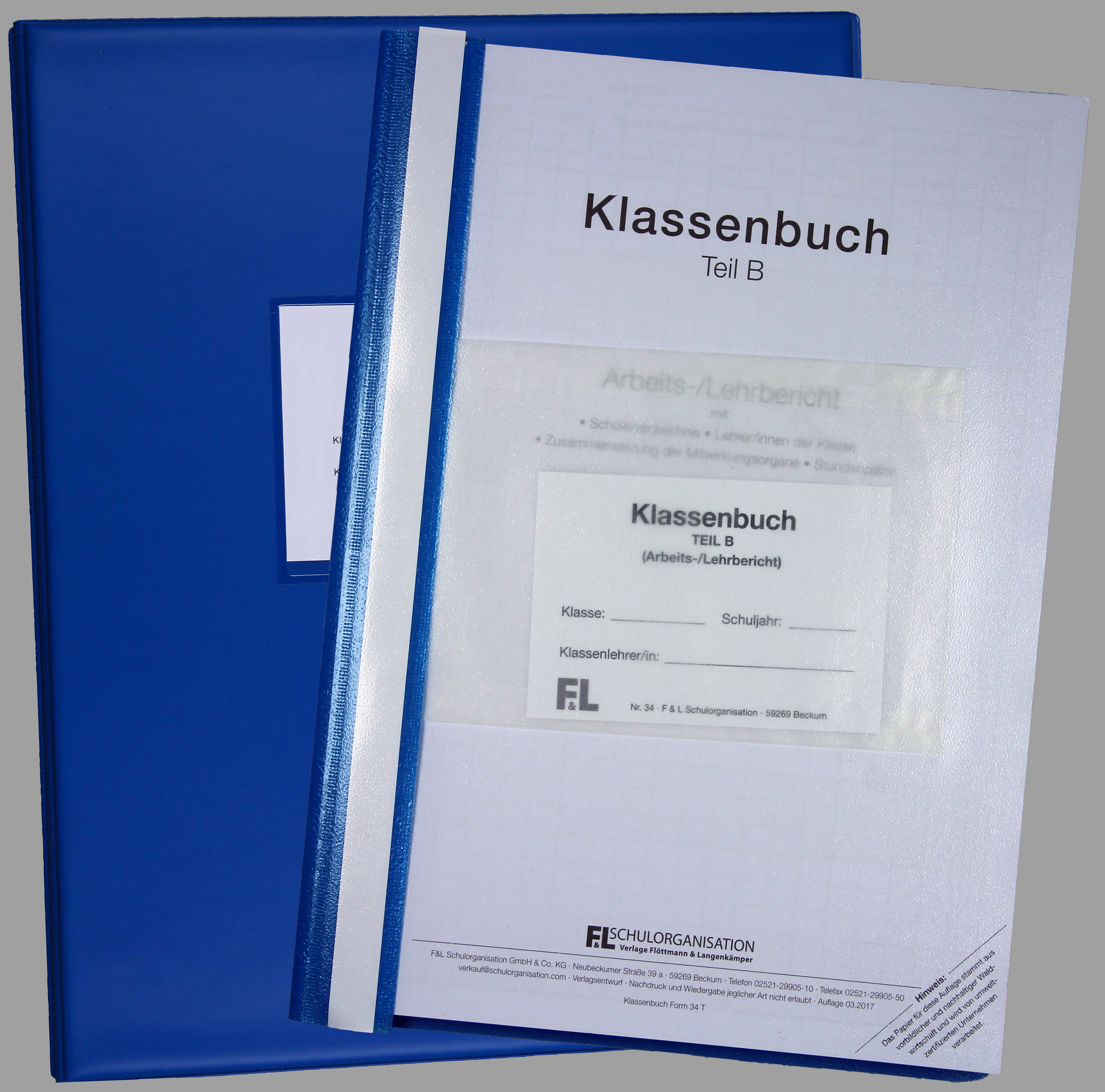 Klassenbuch wochenweise HS NRW Teil B Inhalt plus Ordner