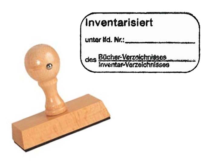 Stempel Inventarisiert unter lfd. Nummer