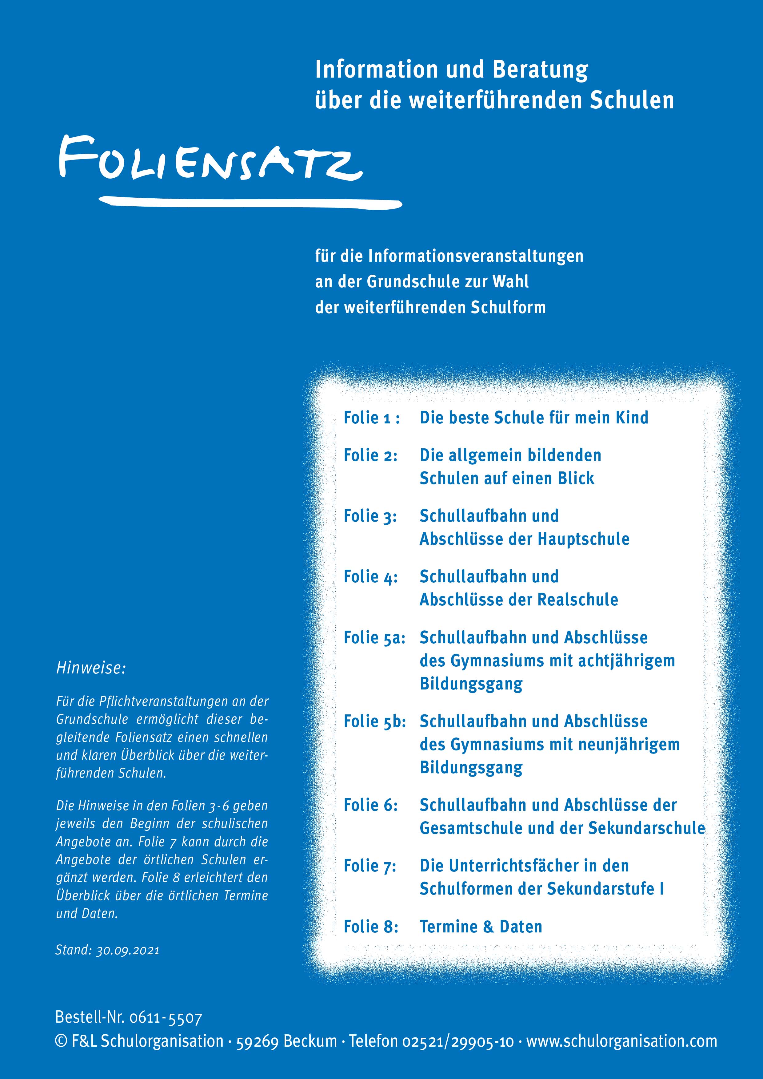 Foliensatz Information Grundschule NRW