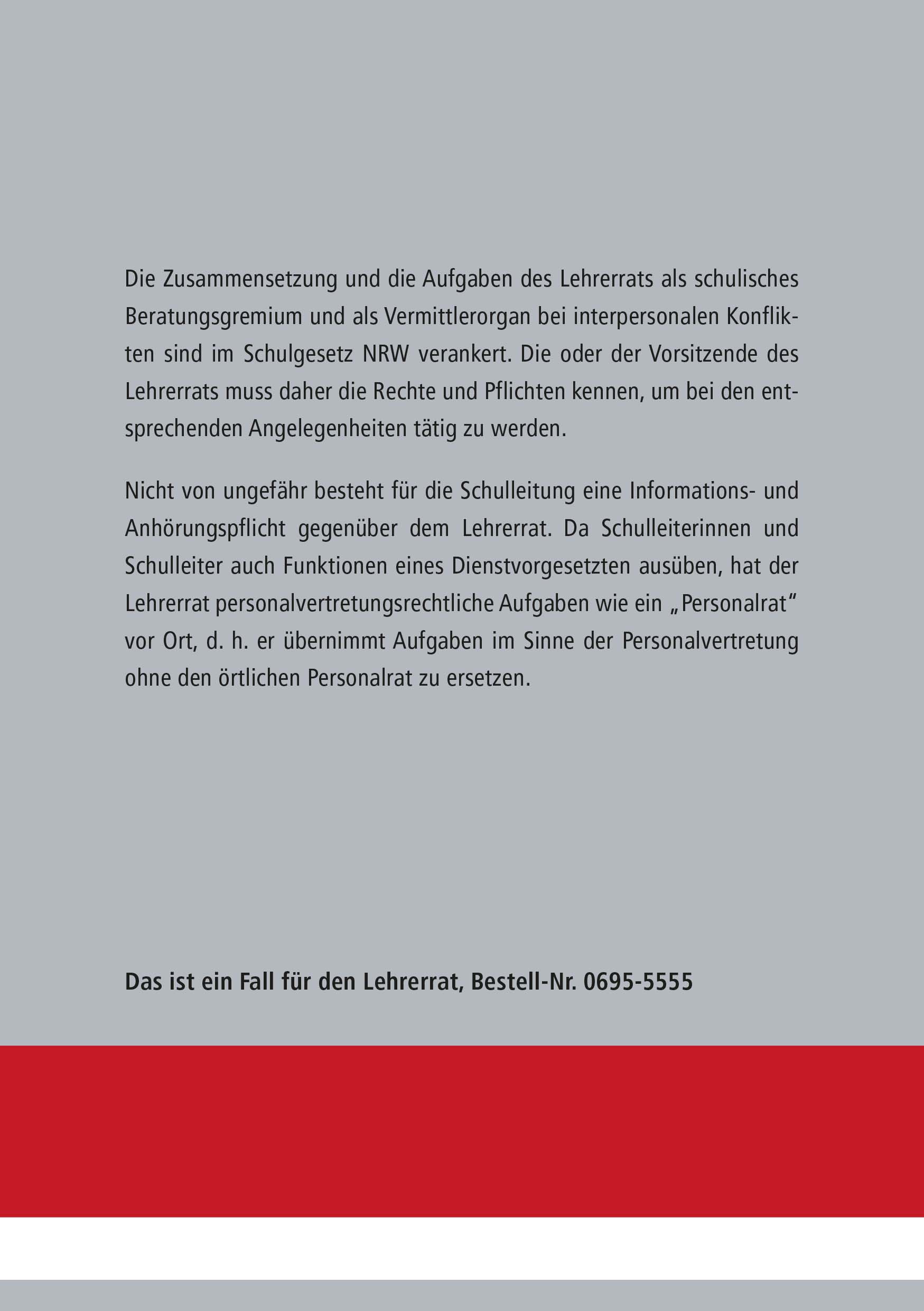 Das ist ein Fall für den Lehrerrat