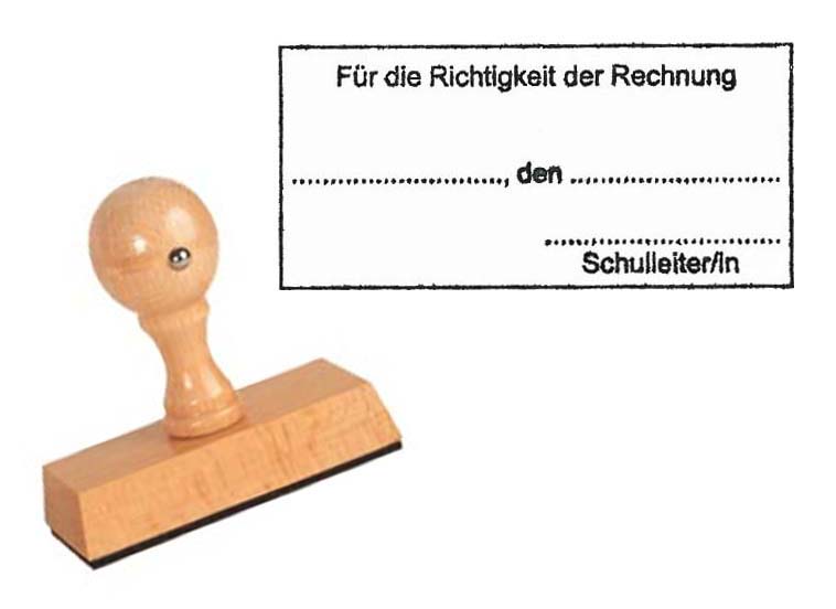 Stempel Richtigkeit der Rechnung