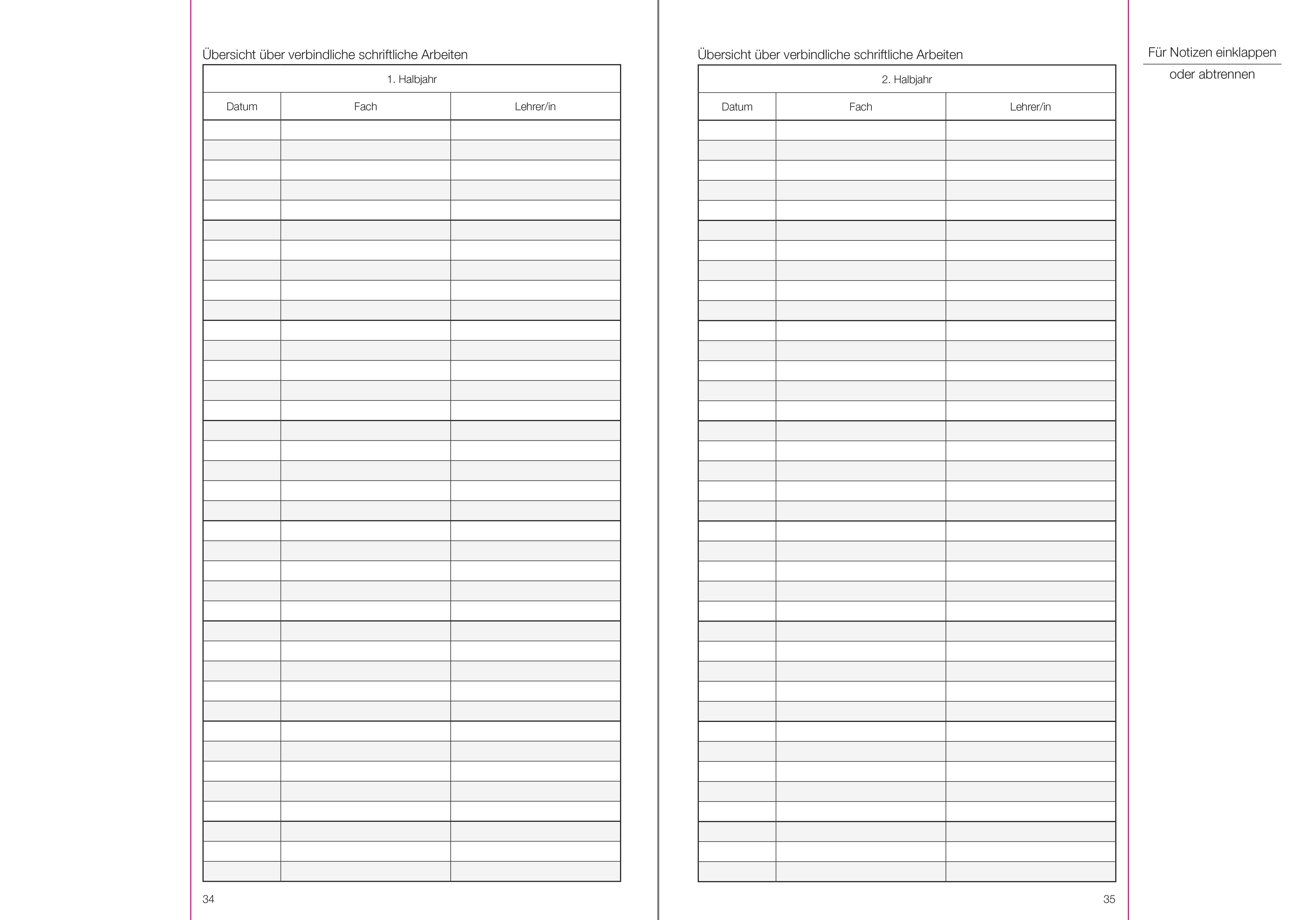 Schülerdaten neutral Klassenbuch Teil A 2026/2027