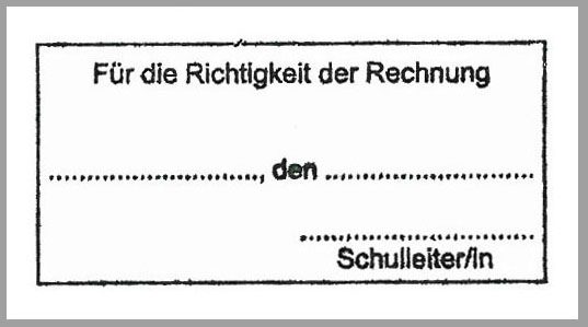 Stempel Richtigkeit Rechnung