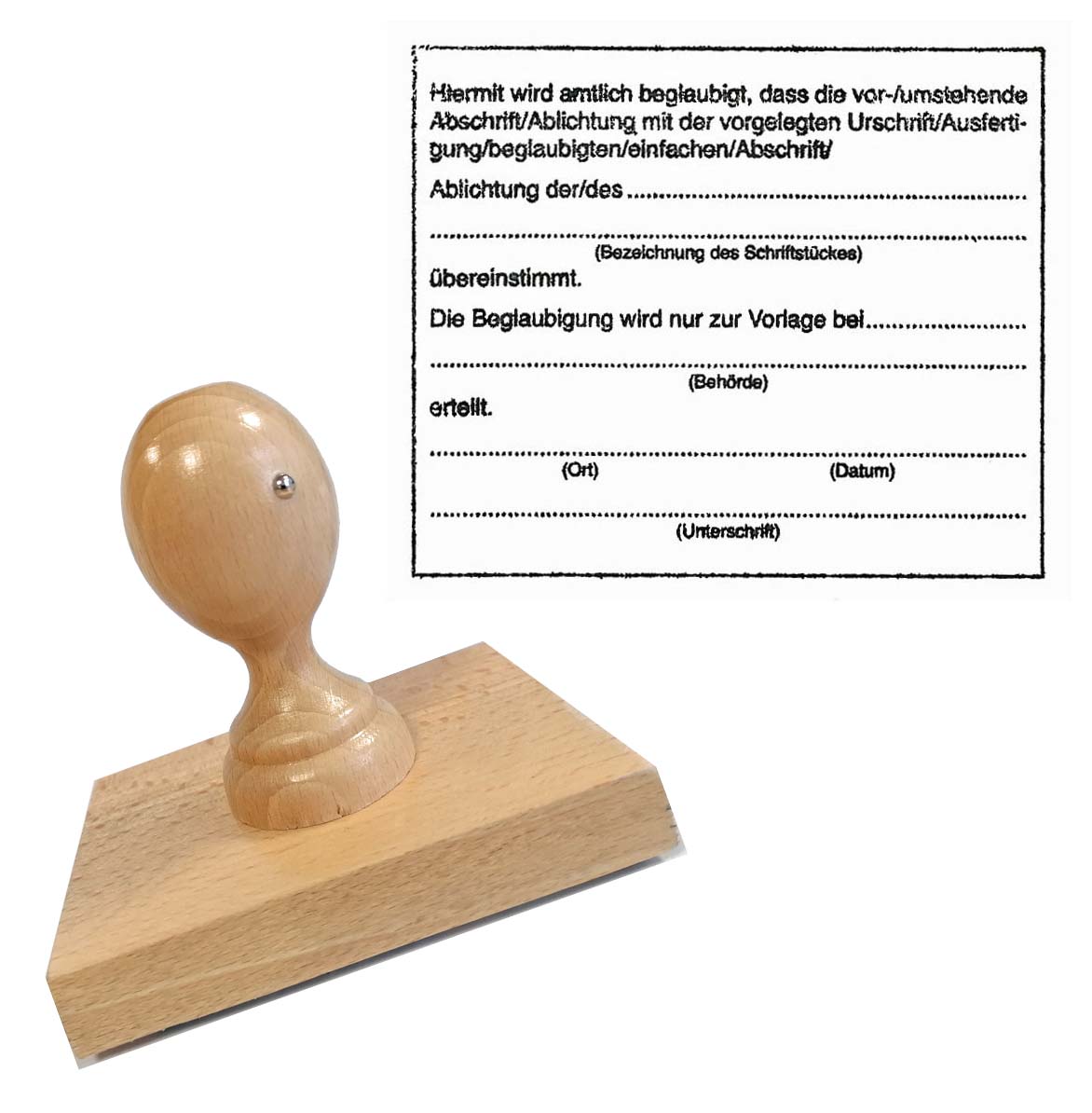 Stempel Beglaubigte Abschrift