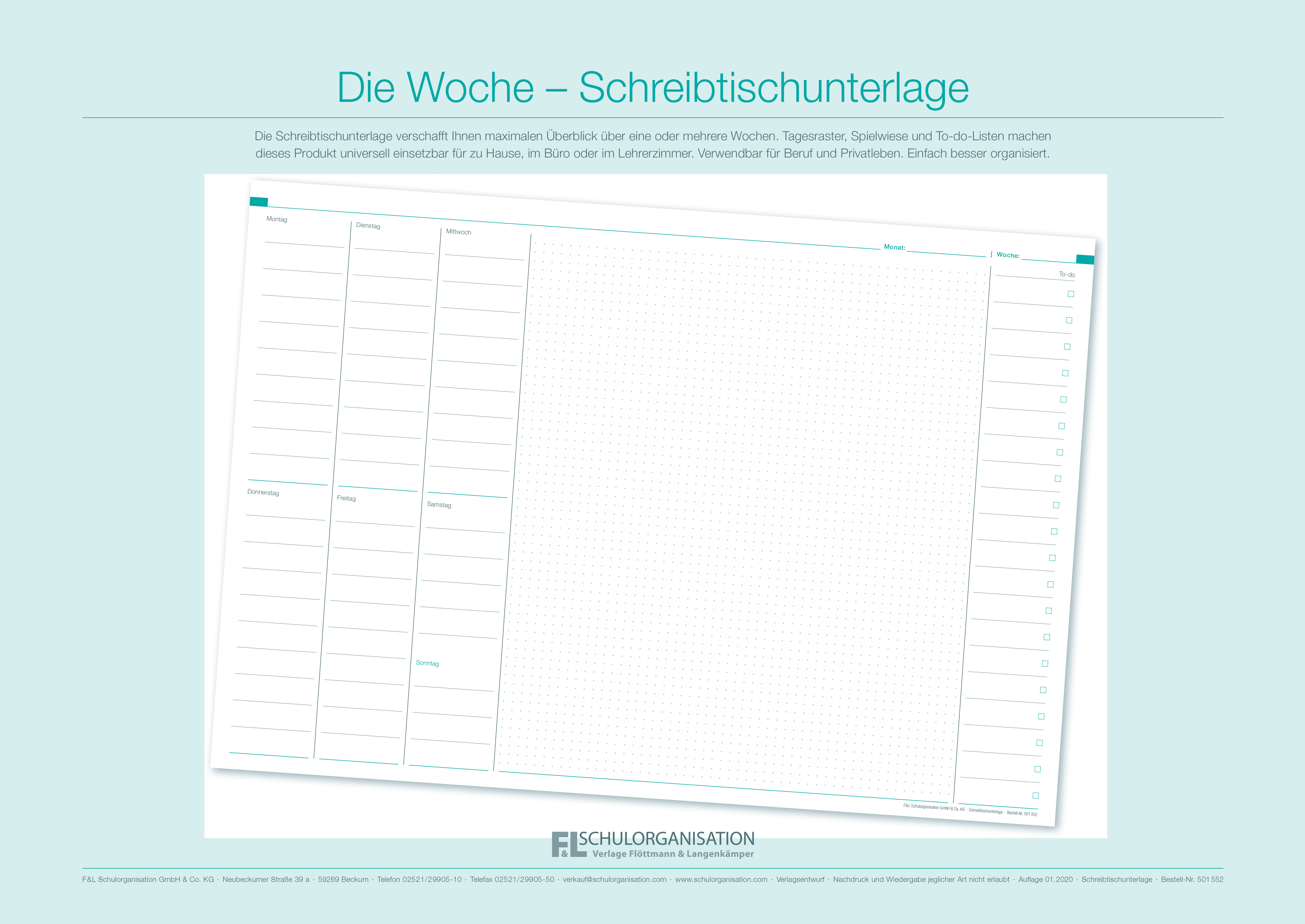 Die Woche Schreibtischunterlage