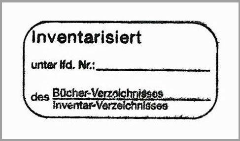 Stempel Inventarisiert