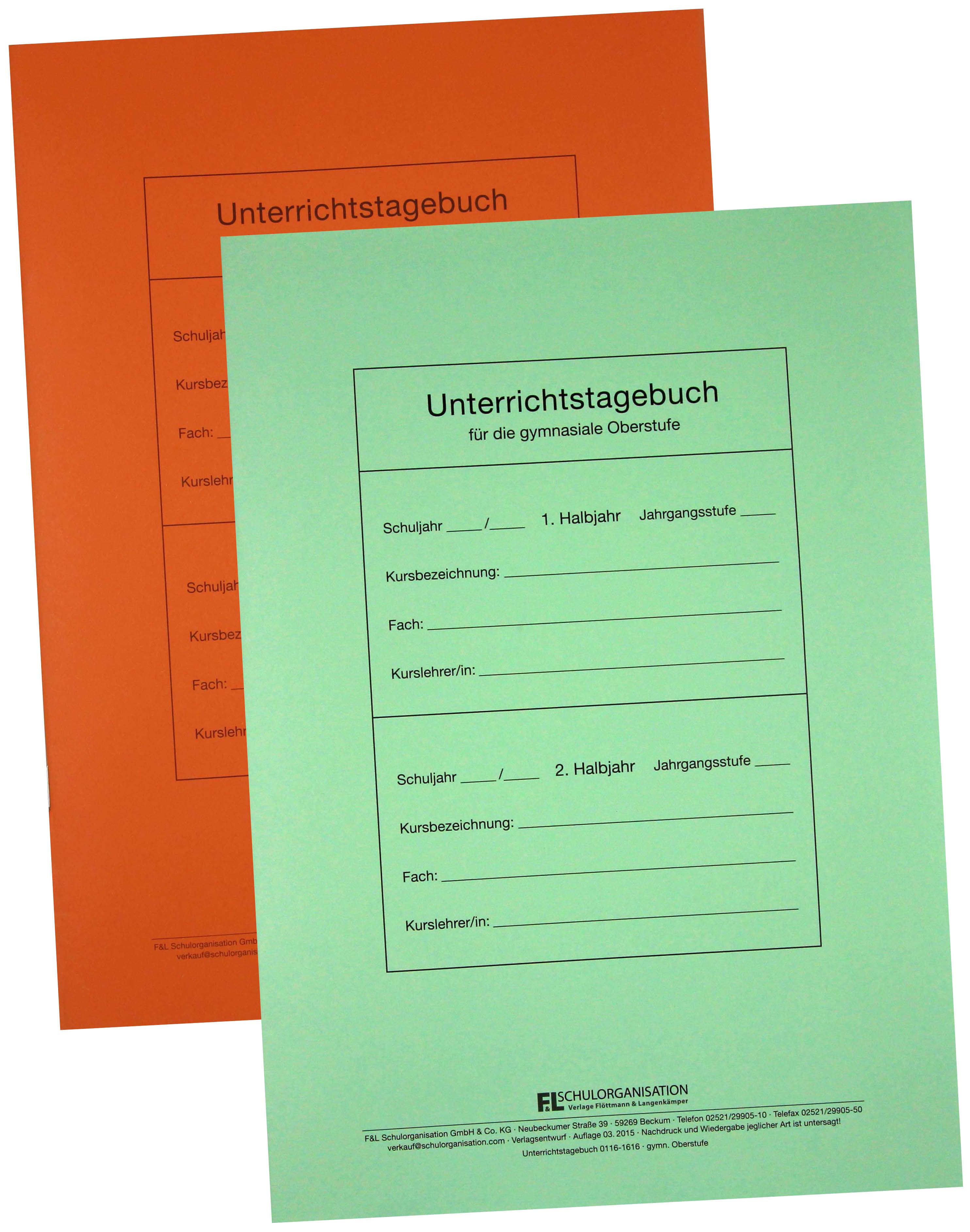 Unterrichtstagebuch Gymnasiale Oberstufe Schleswig-Holstein