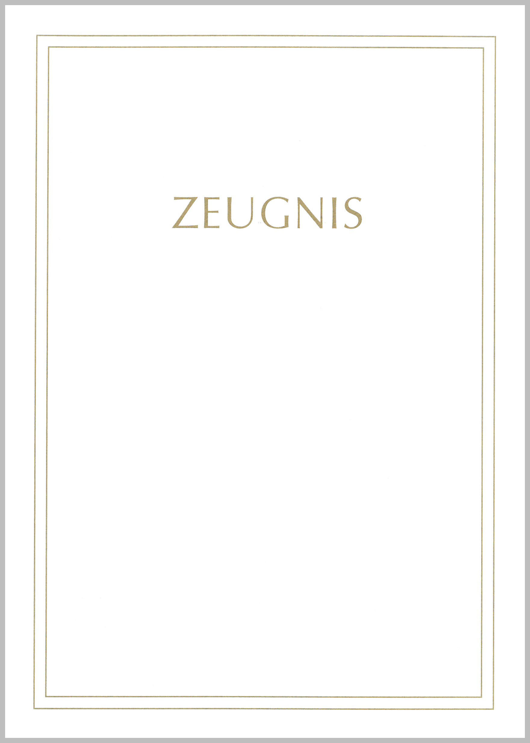 Zeugnis Umschlagmappe Zeugnisausgabe