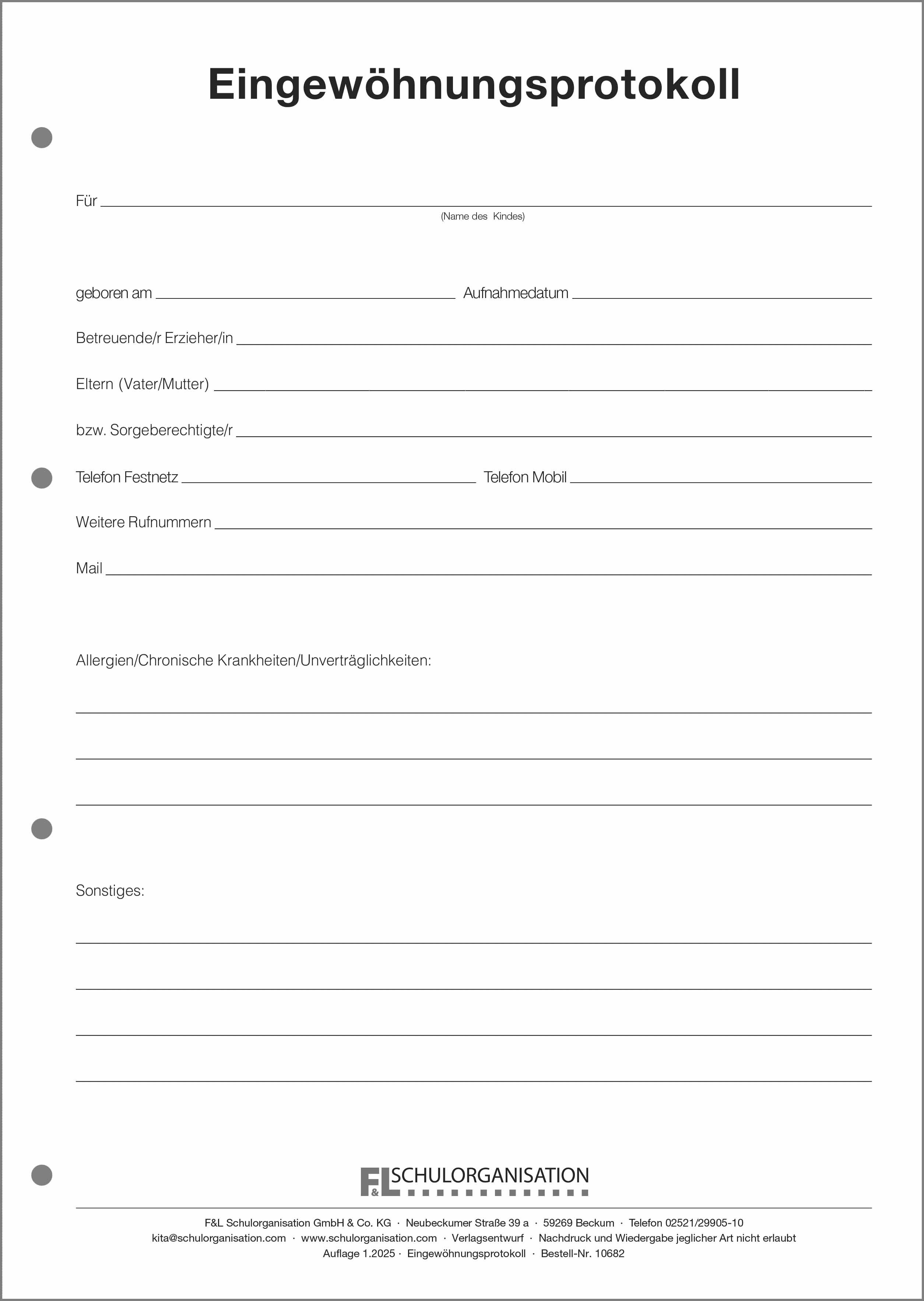 Eingewöhnungsprotokoll