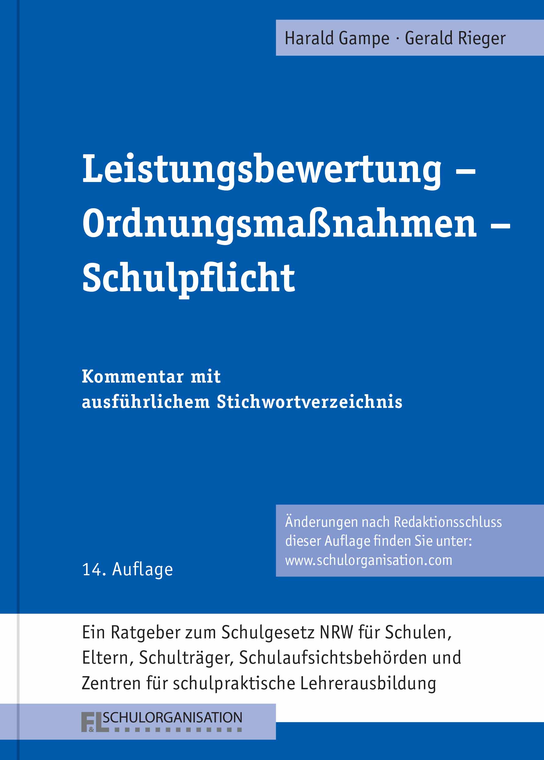 Leistungsbewertung-Ordnungsmaßnahmen-Schulpflicht Schulrecht NRW