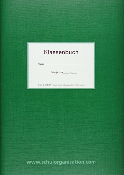 Klassenbuch Teilzeit, grün