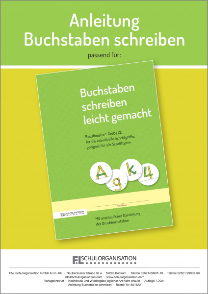 Anleitung Buchstaben schreiben