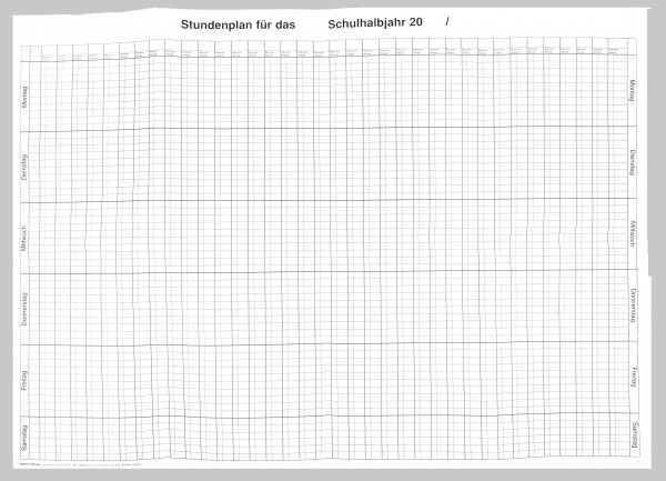 Gesamtstundenplan bis 36 Klassen