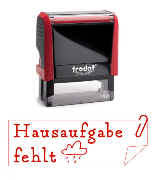 Motivationsstempel Hausaufgabe fehlt