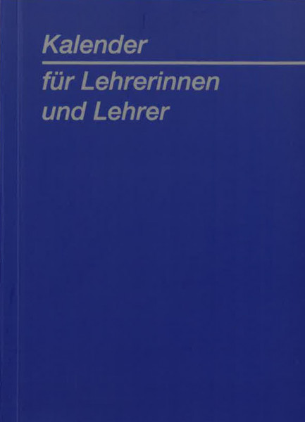 Lehrerkalender Urtyp blau Ausgabe 2024/2025