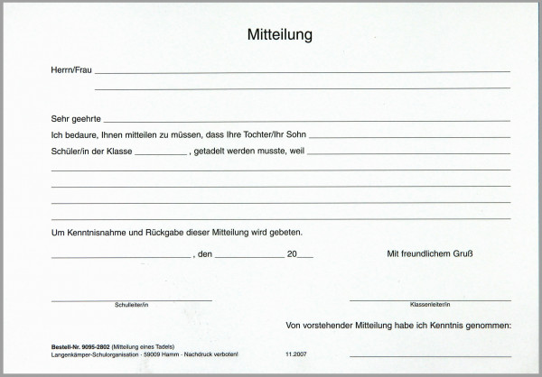 Mitteilung
