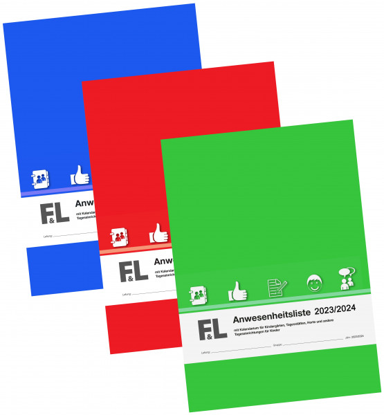 Anwesenheitsliste mit Kalendarium Ausgabe 2023/2024