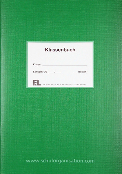 Klassenbuch variabel, grün