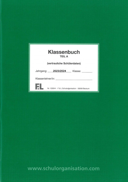 Schülerdaten neutral Klassenbuch Teil A 2023/2024