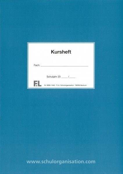 Kursheft blau