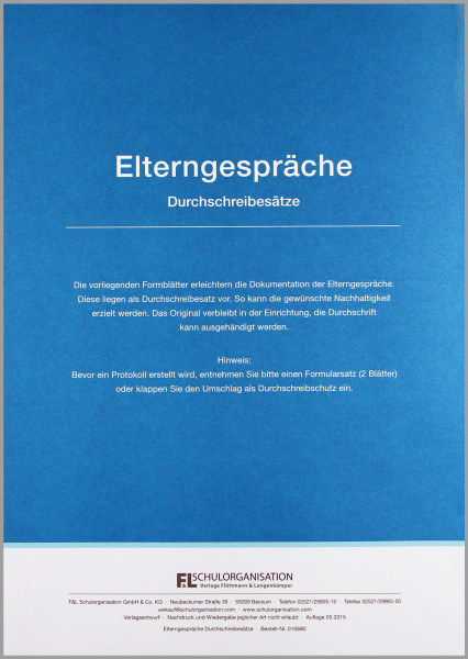 Elterngespräche als Durchschreibesatz