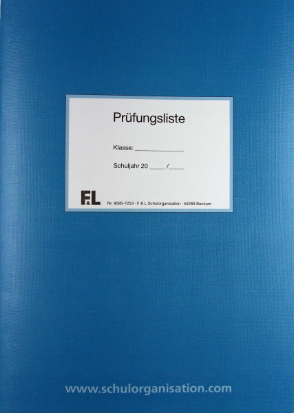 Zulassung-u. Prüfungsliste als Heft