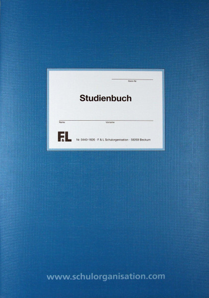 Studienbuch als Sammelmappe blau