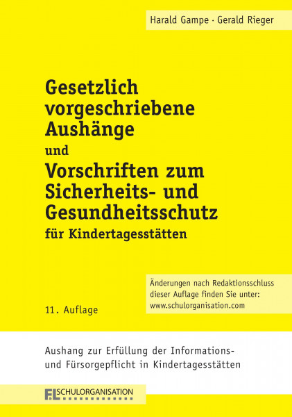 Gesetzlich vorgeschriebene Aushänge in Kindertagesstätten