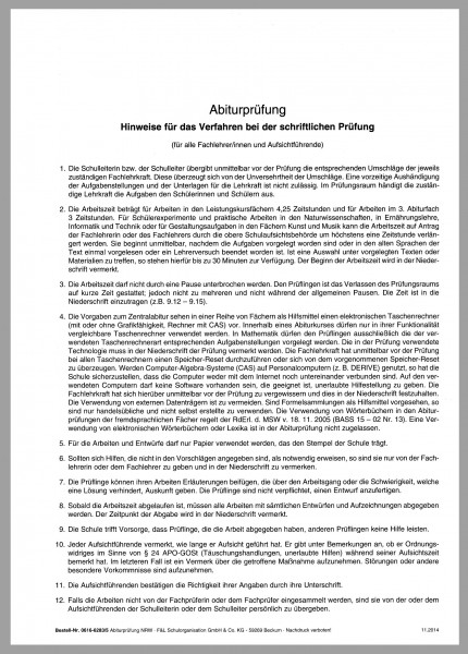 Abiturvordruck