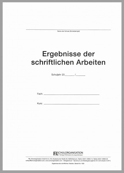 Universelle Liste Ergebnisse schriftl. Arbeiten