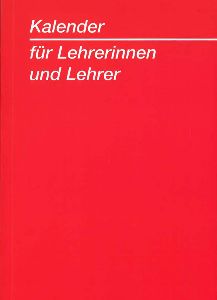 Lehrerkalender Basic rot Ausgabe 2024/2025