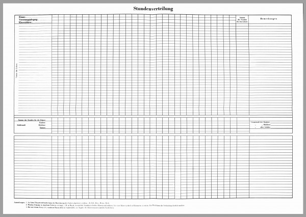 Gesamtstundenplan bis zu 30 Klassen