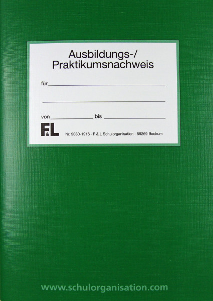 Ausbildungs-Praktikumsnachweis für 51 Wochen