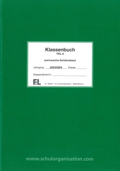 Schülerdaten FOS Lernen/GB Klassenbuch Teil A 2023/2024