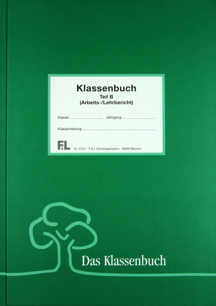 Klassenbuch Teil B stundenweise, gebunden