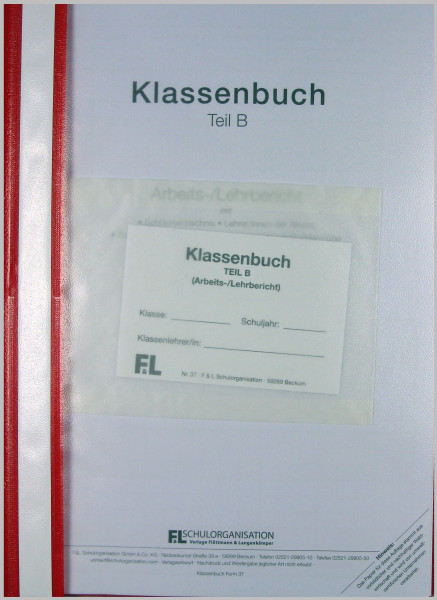 Klassenbuch GRS NRW Teil B wochenweise, Inhalt