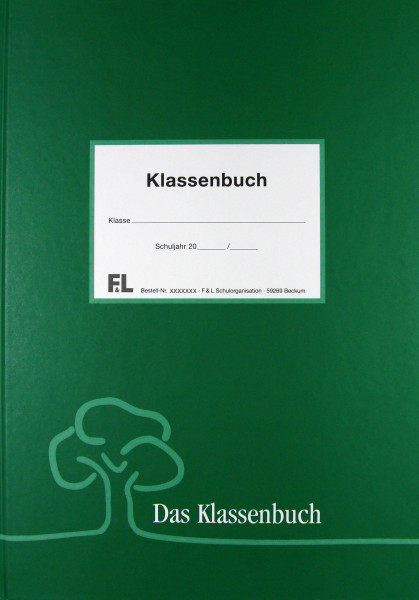 Klassenbuch grün PVC Frei