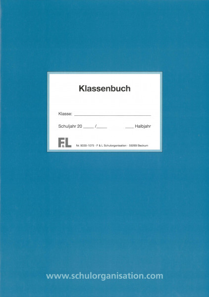 Klassenbuch Teilzeit, blau