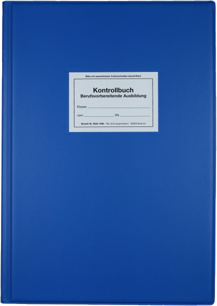 Kontrollbuch, blau