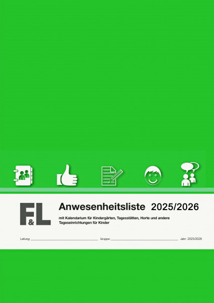Anwesenheitsliste mit Kalendarium Ausgabe 2025/2026